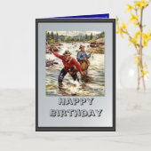 Fly fishing in the river karte (Gelbe Blume)