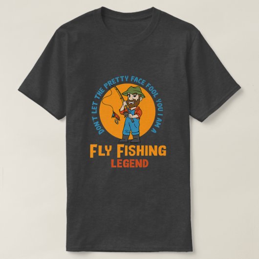Fly Fishing Legend Nature Hobby Fisherman T-Shirt (Design vorne)