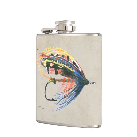 Fly Fishing Lure Art Lachs Fly Lure Flachmann (Links)