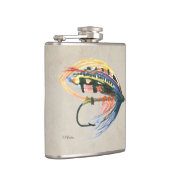 Fly Fishing Lure Art Lachs Fly Lure Flachmann (Rechts)