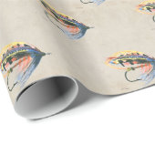 Fly Fishing Lure Art Lachs Fly Lure Geschenkpapier (Rolleneckpunkt)