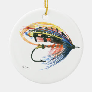 Fly Fishing Lure Art Lachs Fly Lure Keramikornament