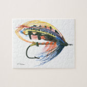 Fly Fishing Lure Art Lachs Fly Lure Puzzle (Horizontal)