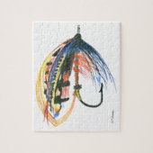 Fly Fishing Lure Art Lachs Fly Lure Puzzle (Vertikal)
