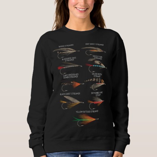 Fly Fishing Lures Saltwater Trout Fishing Angler F Sweatshirt (Vorderseite)