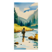 Fly Fishing Mountain Stream Poster (Vorderseite)
