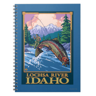 Fly Fishing Scene - Lochsa River, Idaho Notizblock