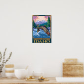 Fly Fishing Scene - Payette River, Idaho Poster (Küche)