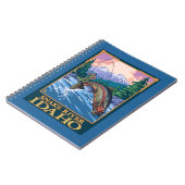 Fly Fishing Scene - Snake River, Idaho Notizblock (Linke Seite)