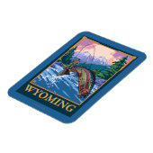 Fly Fishing Scene - Wyoming Magnet (Linke Seite)