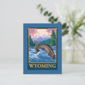Fly Fishing Scene - Wyoming Postkarte (Stehend Vorderseite)