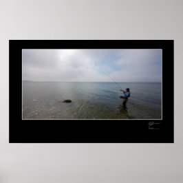 Fly-fishing the Danish coast Poster