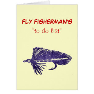 Fly Fishing "to do" list card Matuka