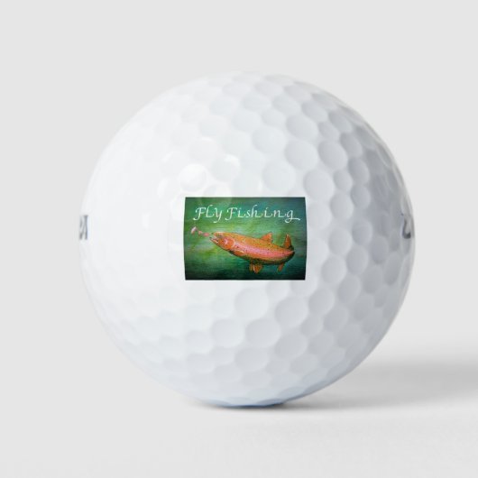 Fly Fishing Trout Salmon / Rainbow Trout Gift Golfball (Vorderseite)