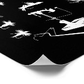 Fly Fishing Tying Funny Fisherman Christmas Father Poster (Ecke)