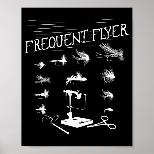 Fly Fishing Tying Funny Fisherman Christmas Father Poster (Vorne)