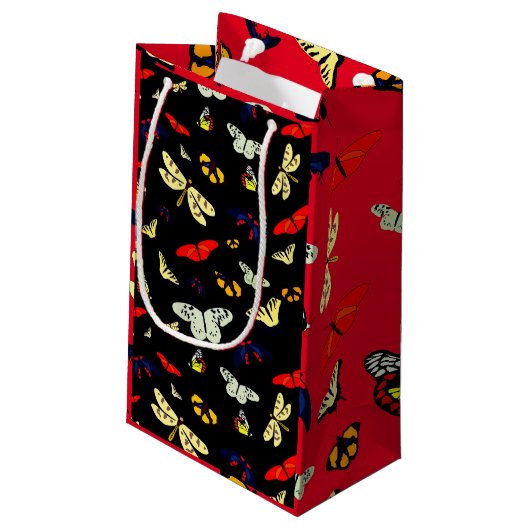 Fly Fly Butterfly Kleine Geschenktüte (Rückseite Schrägansicht)