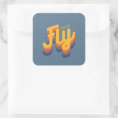 Fly Forever Quadratischer Aufkleber (Tasche)