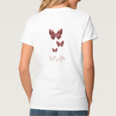 Fly Free, Live Fully - Red Butterfly T-Shirt (Rückseite)