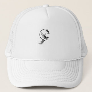 Fly Free Minimalistischer Vogelsilhouette Truckerkappe