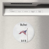Fly Free USA Flag - Magnet (In Situ (Geschirrspüler))