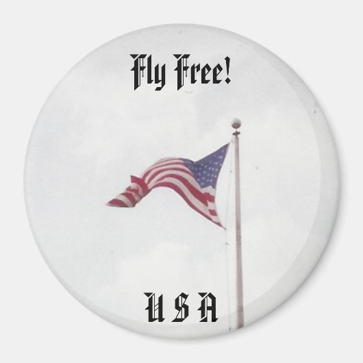 Fly Free USA Flag - Magnet (Vorne)