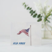 Fly Free USA Flag - Postkarte (Stehend Vorderseite)