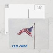Fly Free USA Flag - Postkarte (Vorne/Hinten)