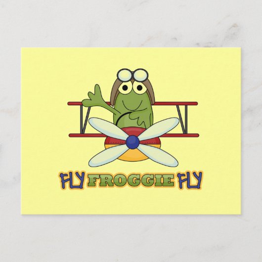 Fly Froggie Fly Tshirts und Geschenke Postkarte (Vorderseite)