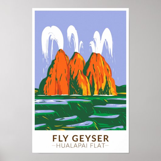 Fly Geyser Hualapai Flat Nevada Vintag Poster (Vorne)