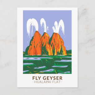 Fly Geyser Hualapai Flat Nevada Vintage Postkarte