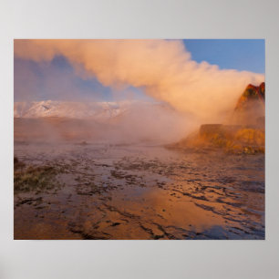 Fly Geyser in der Black Rock Desert Poster
