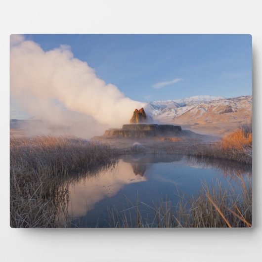 Fly Geyser mit schneebedeckter GranitRange Fotoplatte (Vorderseite)