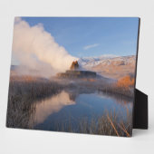 Fly Geyser mit schneebedeckter GranitRange Fotoplatte (Seite)