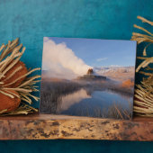 Fly Geyser mit schneebedeckter GranitRange Fotoplatte (Seite)