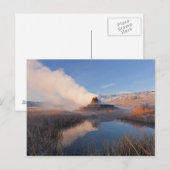 Fly Geyser mit schneebedeckter Granitreichweite Postkarte (Vorne/Hinten)