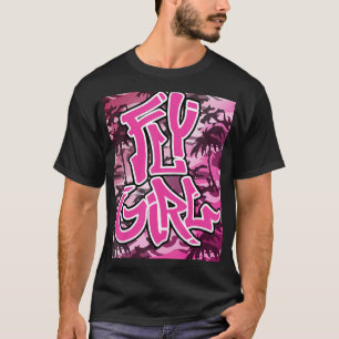 Fly Girl 80er 90s Old School Camouflage B-Girl Hip T-Shirt