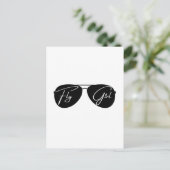 Fly Girl, Aviator-Sonnenbrille, Script, Niedliche  Postkarte (Stehend Vorderseite)