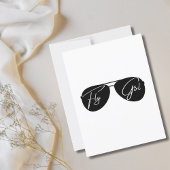 Fly Girl, Black Aviator Sonnenbrille, Niedliche Ge Postkarte