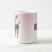 Fly Girl Bossy Frauen Rosa und Weiß Kaffeetasse (Mittel)
