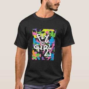 Fly Girl Camouflage Old School Hip Hop Tanz Hiphop T-Shirt