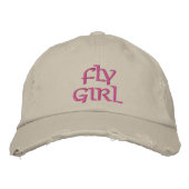 FLY GIRL FLY FISHING BESTICKTE BASEBALLKAPPE (Vorderseite)