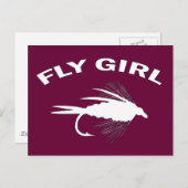 FLY GIRL POSTKARTE (Vorne/Hinten)