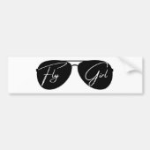 "Fly Girl"-Script auf Black Aviator-Sonnenbrille,S Autoaufkleber (Vorne)
