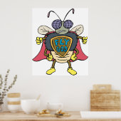 Fly God Superhero Fly Insect Character Poster (Küche)