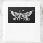 FLY HIGH Aufkleber (Tasche)