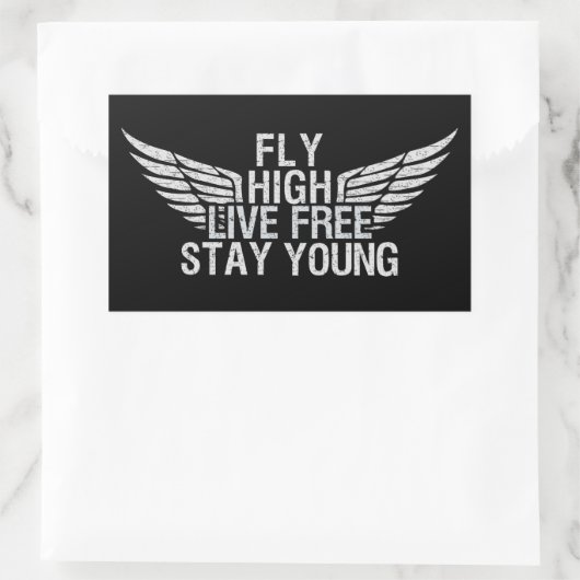 FLY HIGH Aufkleber (Tasche)