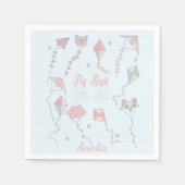Fly High Baby Napkins mit Individuelle Name Serviette (Vorderseite)