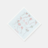 Fly High Baby Napkins mit Individuelle Name Serviette (Ecke)