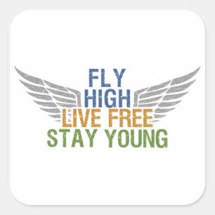 FLY HIGH Custom Aufkleber